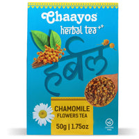 Chaayos Chamomile Herbal Tea - 50 GM | Herbal Tea | Chamomile Flower Tea | Natural Chamomile Flowers | Detox Tea | Tea