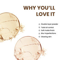 Seven Seas 2 In 1 HD Oil Control Matte Finish Pressed Compact Powder Total Oil Control | Non Oily Matte Look | Evens Out Complexion | Hides Imperfections | Blends Effortlessly (Skin)