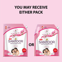 Santoor Mild Gentle Hand Wash 1350ml with Goodness of Lotus & Tulsi| Rich Lathering Formula with Anti-Bacterial Properties| Soft on Hands| Soothes & Hydrates Skin