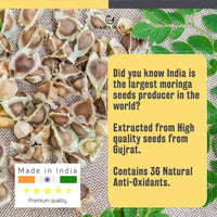 CARAWAY Certified Organic Moringa Seed Oil Cold pressed - 100% Pure Oil for Hair, Face and Skin - 50 ml