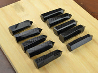 FHNP367 Natural Pink Rose Quartz, Clear Crystal, Black Obsidian Point Wands - 3 inch Healing Crystal 6 Faceted Prism Reiki Chakra Meditation Obelisk Tower Gift - Set of 3 Set of 3(obsidian+clear Quartz+rose Quartz)