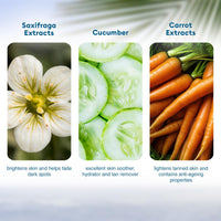 VLCC De-Tan SPF 50 PA+++ Sunscreen Gel Crème - 100g + 10g | With Cucumber, Carrot, and Saxifraga Extracts | Enhances Glow, Protects from UVA, UVB Rays, and Help Reduce Dark Patches.