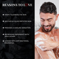 Just Herbs Deep Cleansing Cooling Body Wash with Mint and Activated Charcoal for Men and Women 300 ml