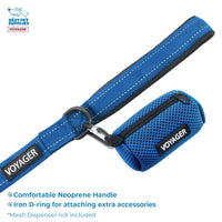 Voyager Step-in Lock Dog Harness w Reflective Dog Leash Combo Set with Neoprene Handle 5ft - Supports Small, Medium and Large Breed Puppies/Cats by Best Pet Supplies - Royal Blue/Black Trim, S Harness Leash Set (Royal Blue/Black Trim) S (Chest: 15 - 18