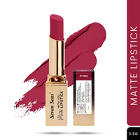 Seven Seas Matte With You Long Lasting Lipstick | Smooth Application |Transferproof & Smudge Proof | Highly Pigmented Lipstick for Women Matte Lipstick (Shiraz,3.5g)