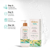 Tikitoro Teens Anti-dandruff Shampoo 100% Vegan with Aloe vera, Provitamin B5, Hibiscus, Rice Protein, Cleanses Scalp, Conditions Hair No Parabens & Sulphates (300ml x 1)