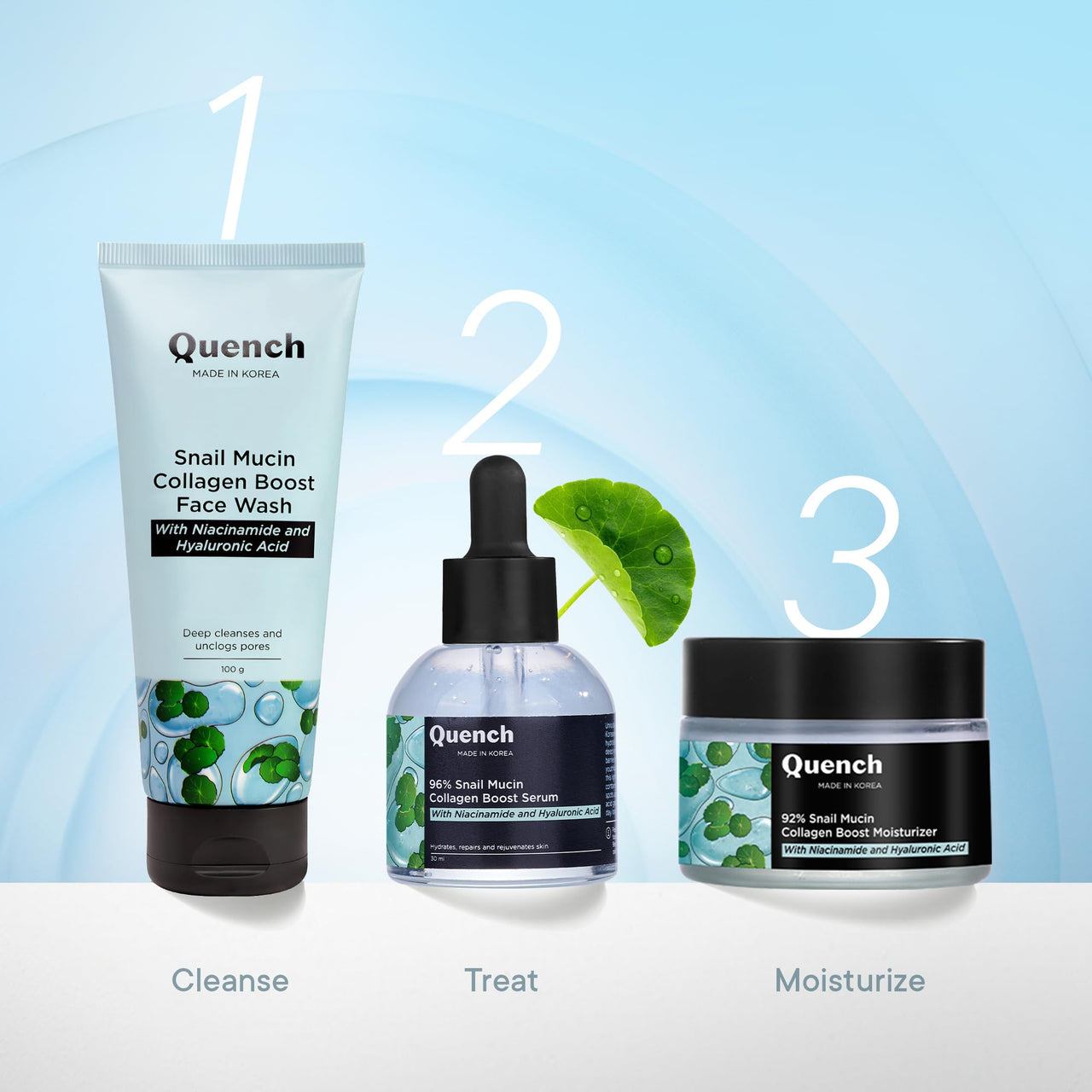 Quench Snail Mucin Collagen Boost Face Wash 100ml