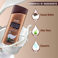 Multani Naturals Cocoa Body Lotion | Long Lasting Nourishment |Hydrating & Refreshing Skin| With Aloevera Juice & Cocoa Butter | Suitable for Normal to Dry Skin | Non Sticky & Non Greasy Lightweight Body Lotion - 100 ML (Pack of 2)