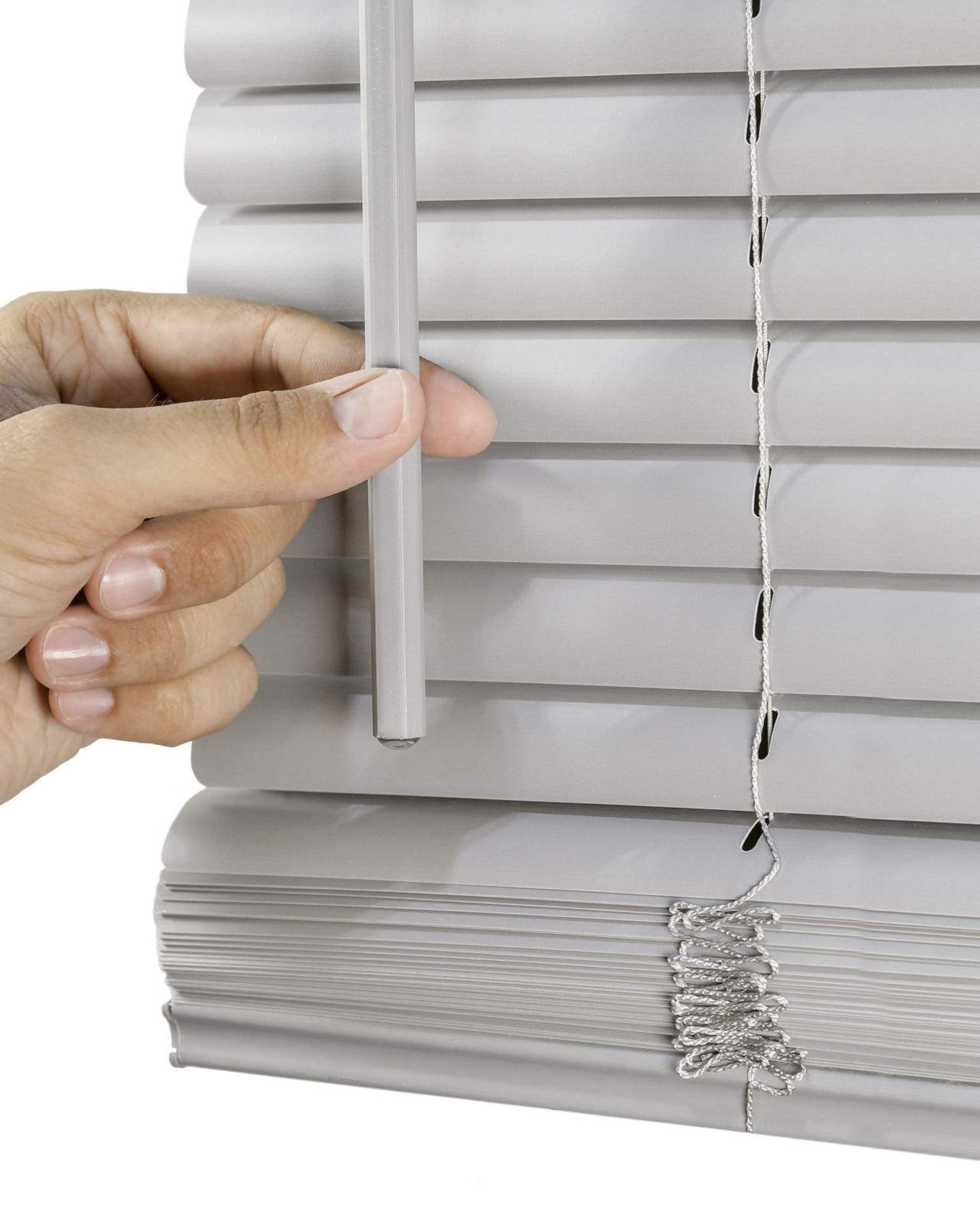 CHICOLOGY Blinds for Windows , Mini Blinds , Window Blinds , Door Blinds , Blinds & Shades , Camper Blinds , Mini Blinds for Windows , Horizontal Window Blinds , Gloss Gray, 12"W X 60"H Gray (Commercial Grade)