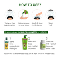 SESA Ayurvedic Anti Hairfall Shampoo For Dry And Frizzy Hair Reduces Hairfall Made With 6 Ayurvedic Herbs Paraben Free Shampoo - 500ml