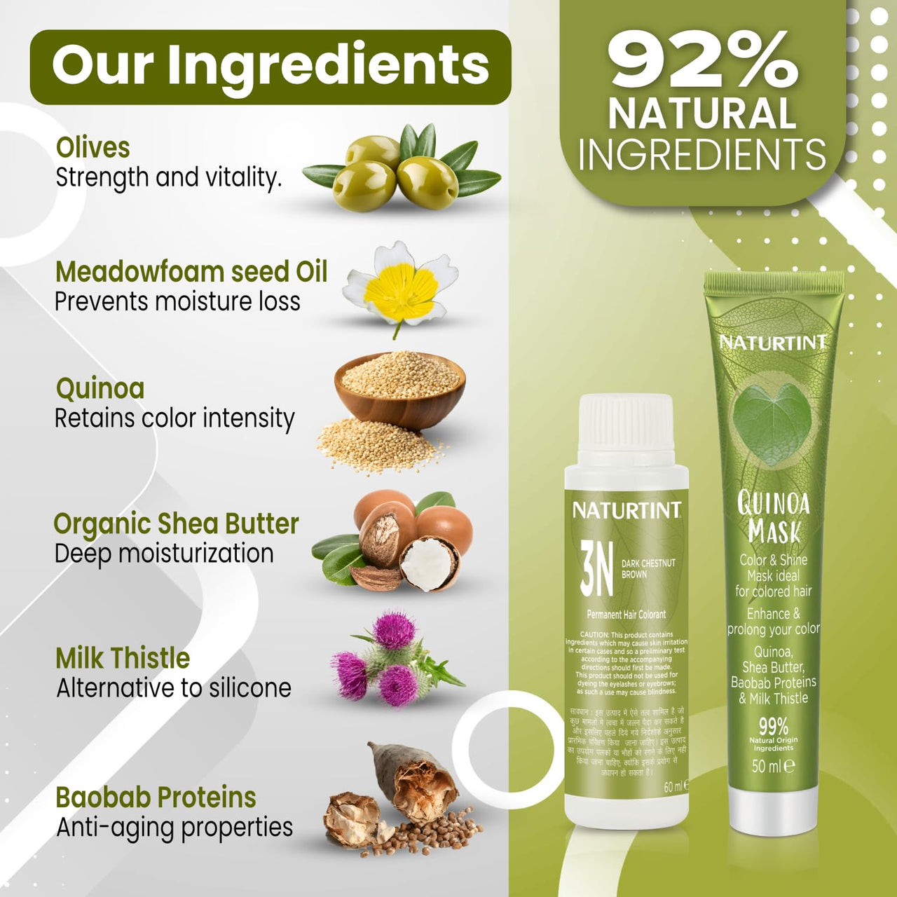 Naturtint Permanent Hair Colour Gel Golden Brown 4G | For Optimal Scalp Care | Long Lasting Hair Colour | Ammonia Free Vegan | No Parabens | Enriched with Olives & Organic Shea Butter