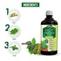 Dabur Giloy Neem Tulsi Juice - 1L | Benefit of 3-in-1 Immunity Boosters| With Power of Giloy, Neem and Tulsi | Pure, Natural and 100% Ayurvedic Juice