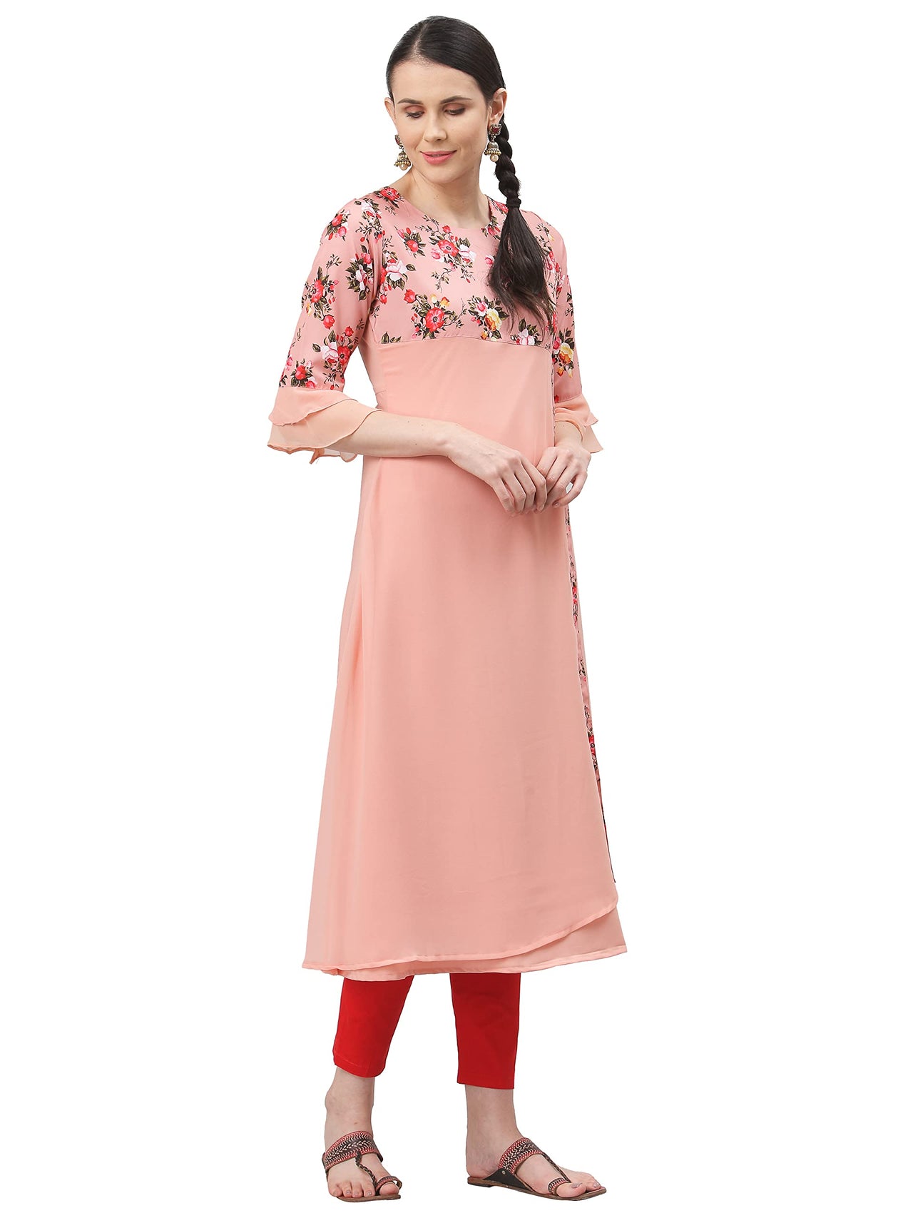 ALC Creation Women's  Crepe A-line Kurta