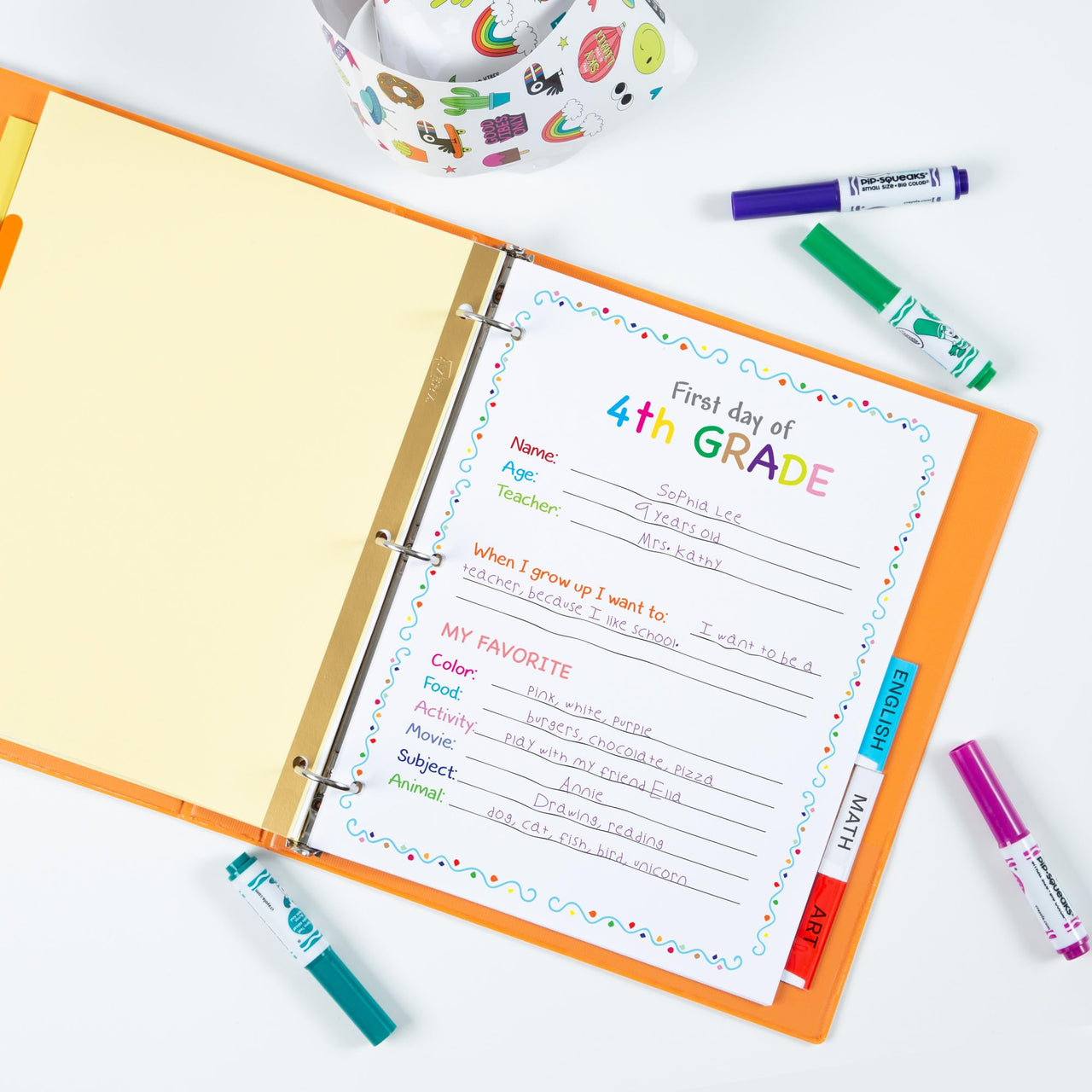 Avery 5-Tab Binder Dividers, Insertable Multicolor Big Tabs, 6 Sets (11109) Binder Divider 6-pack