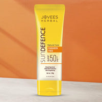 Jovees Herbal Sun Defence Cream SPF 50 PA+++ Broad Spectrum For All Skin | Protection From UVA/UVB & Sun Damaged | Lightweight, Non Greasy & Quick Absorption 100g