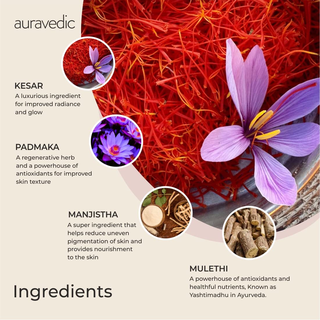 Auravedic Kumkumadi Tailam & Kumkumadi Gel Set Combo (30ml+100g) For Rejuvenating & Bright Skin, Kumkumadi Tailam From Kerala & Kumkumadi Gel With Kumkumadi Face Oil For Radiant Skin For Unisex