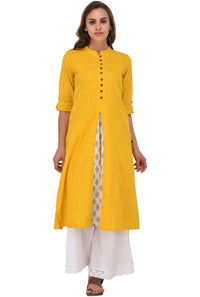 Pistaa's  Women Cotton Printed Cut Regular Kurta