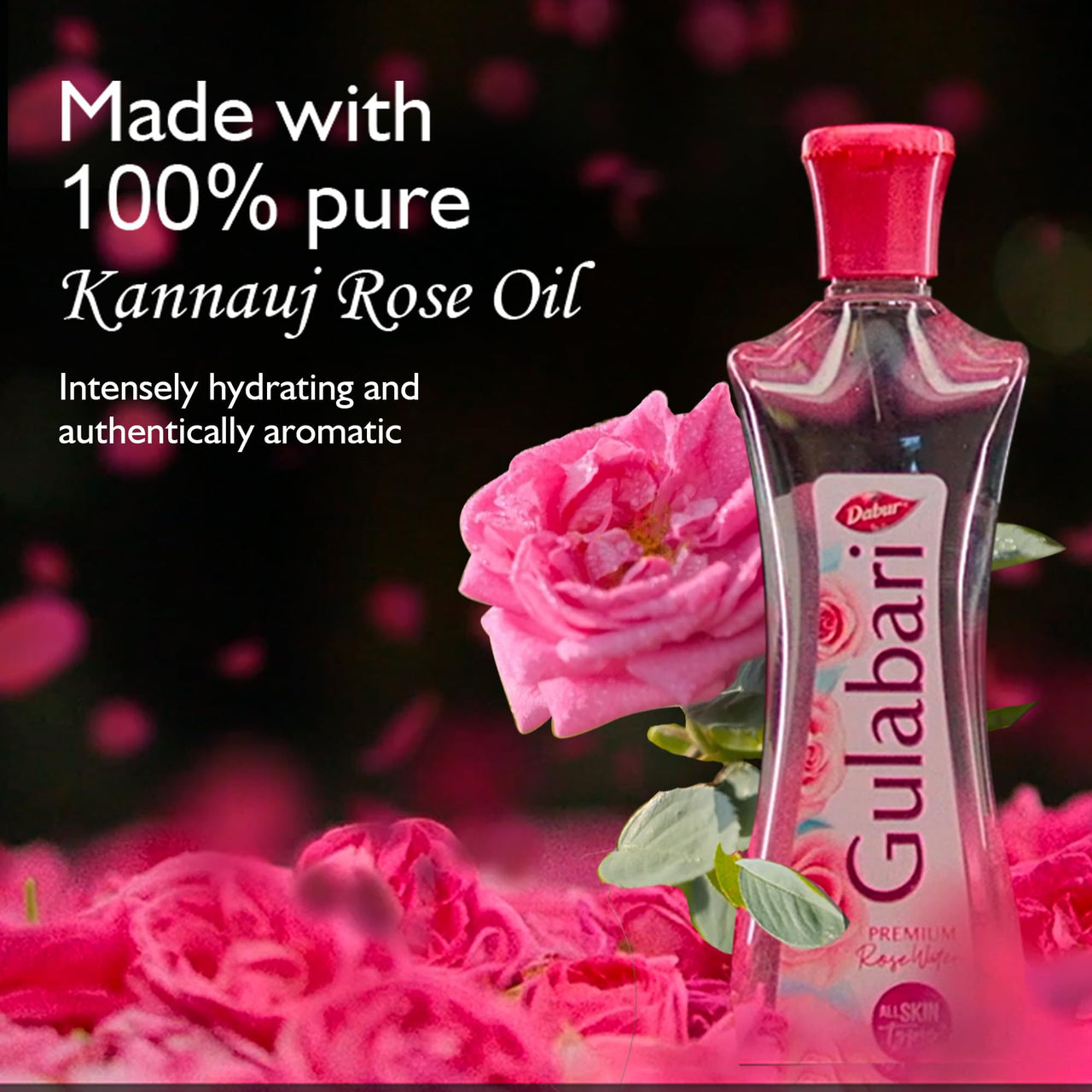 Dabur Gulabari Premium Rose Water/Face Toner - 400ml | No Paraben | Alcohol Free | Cleanses, Hydrates & Moisturises Skin | Balances & Restores Skin's  pH Levels | For All Skin Types