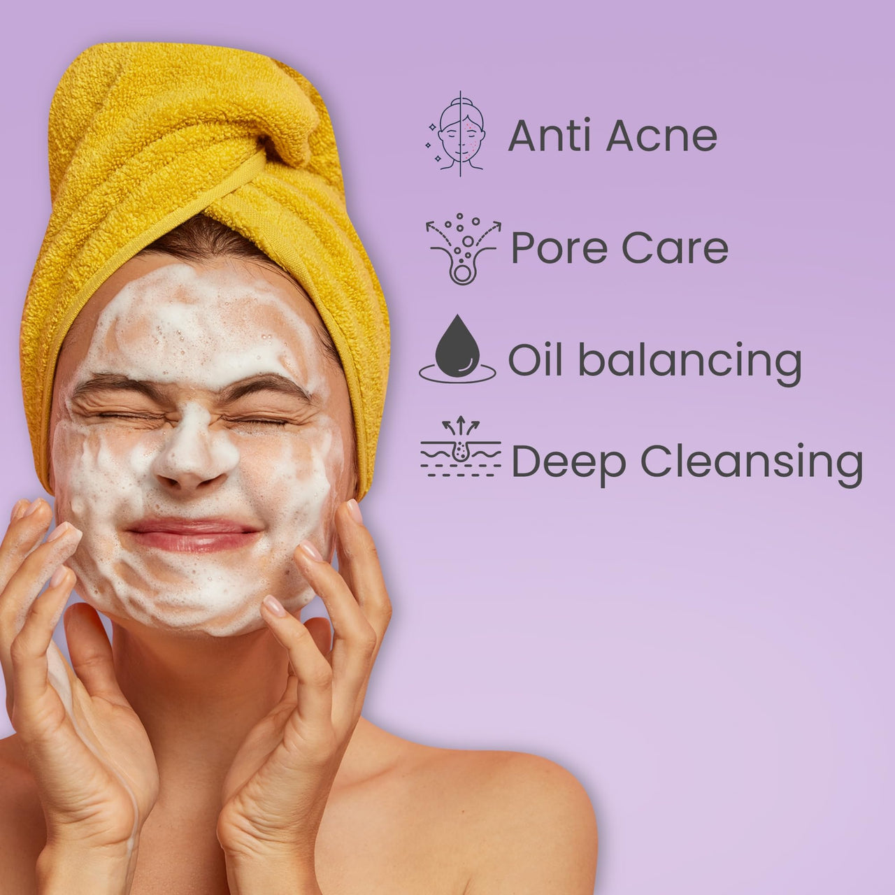 Glamveda Glycolic Acid & 0.05% & Salicylic Acid Anti Acne face wash | For Oily & Acne Prone Skin | Oil balancing, Deep Cleansing - 100 ml