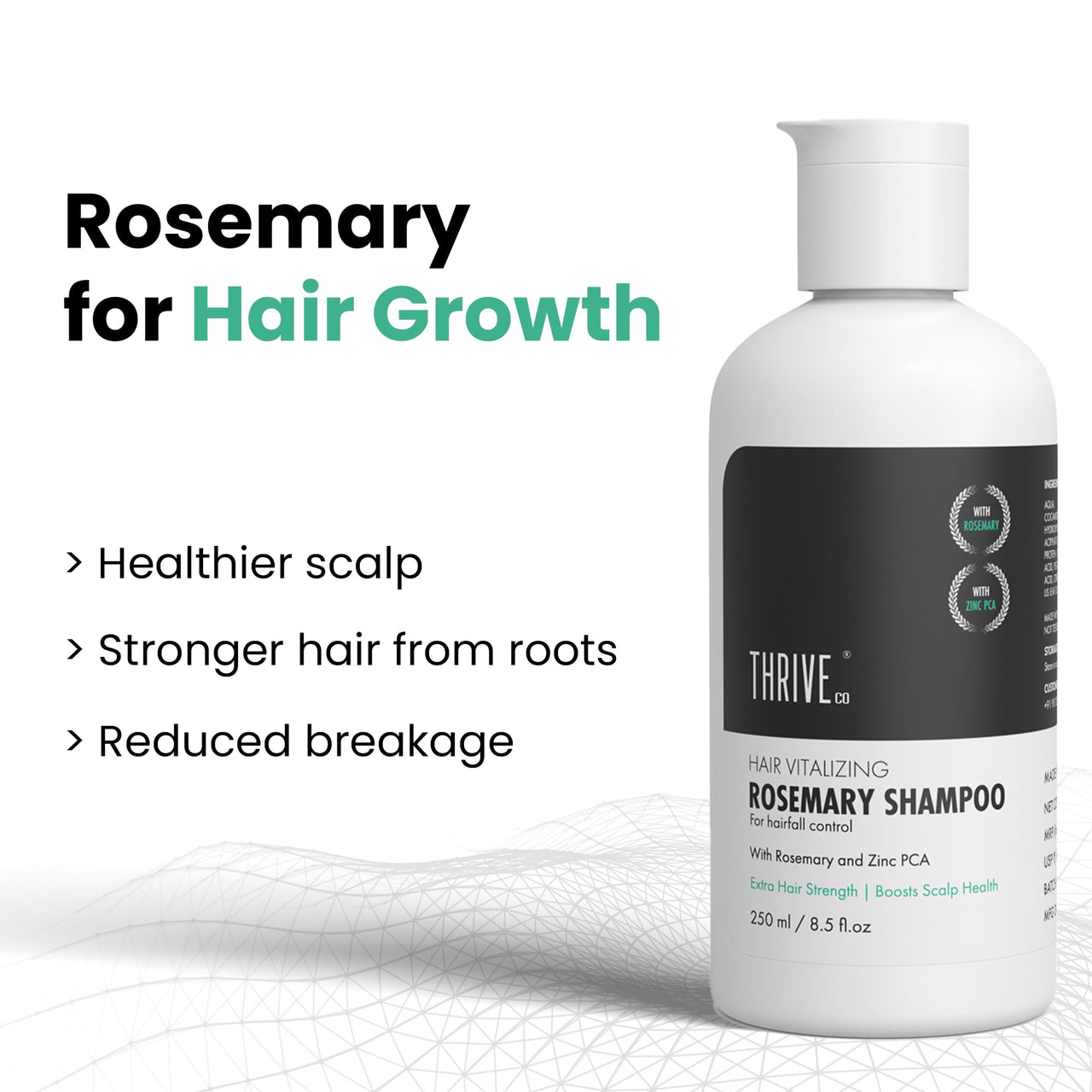 Thriveco Restorative Hair Growth Duo | Hair Growth Serum 2.0 (50ml) + Hair Vitalizing Rosemary Shampoo (250ml) | with Caffeine, Black Castor Oil, Capila Longa Biotin | For Men and Women