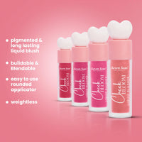 Seven Seas Cheek Bloom Liquid Blusher & Lip Gloss | Highly Pigmented | Long-lasting | Buildable & Blendable | All Skin Types | Shade- Chic Pink-5g