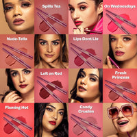 Typsy Beauty Twist & Pout Lipstick & Lip Liner | Lipstick with Matching Liner for Defined Lips I Candy Crushin I Matte finish & Contoured Lip Effect I Mauve Pink | Made In Korea | 0.75 + 0.16g