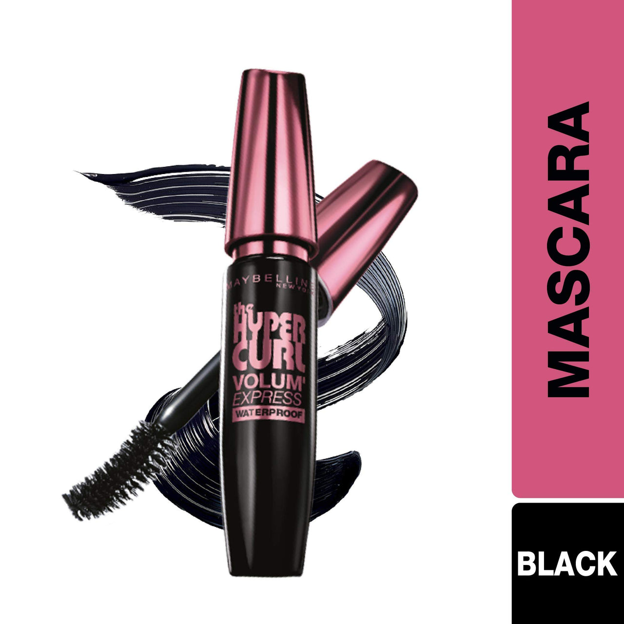 Maybelline New York Lasting Drama Gel Eyeliner ,Blackest Black, 2.5g And New York Hypercurl Mascara Waterproof, Black, 9.2ml Matte Finish