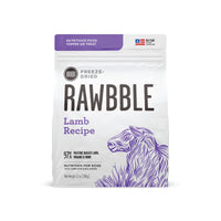 BIXBI Rawbble Freeze Dried Dog Food, Lamb Recipe, 12 oz - 97% Meat and Organs, No Fillers - Pantry-Friendly Raw Dog Food for Meal, Treat or Food Topper - USA Made in Small Batches 12 Ounce (Pack of 1)