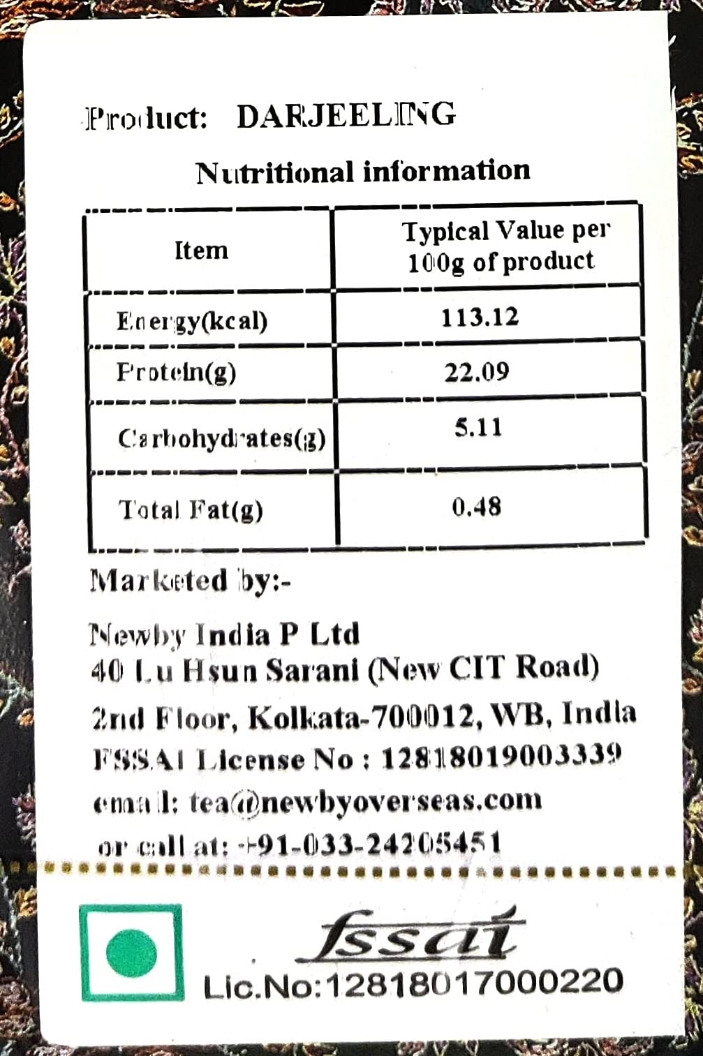 Newby Darjeeling Tea Bag | 25 Pieces Black Tea Bags | Single Origin Premium Tea | Floral Aroma & Delicate Flavor of Muscatel | 50 gms