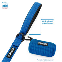 Best Pet Supplies 2-Pack Dog Poop Bag Holder Leash Attachment, Color, Reusable Mesh Dispenser Pouch for Travel, Walking, Park, and Outdoor Use, Soft and Durable with Clip-On - Mesh Royal Blue