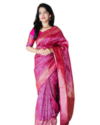 Avantika Fashion Women's  Soft Lichi Silk Banarasi Kanjivaram Saree With Blouse Piece