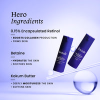 FoxTale - (Pack Of 2) 0.15% Beginner Friendly Retinol Night Serum|Anti-Aging Night Cream|Reduces Fine Lines And Wrinkles|No Purging|For Younger-Looking Skin|Men&Women|All Skin Types - 30 Ml