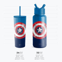 Simple Modern Marvel Avengers Insulated Tumbler Cup with Flip Lid and Straw Lid | Gifts for Women Men Reusable Stainless Steel Water Bottle Travel Mug | Classic Collection | 24oz Avengers Assemble 24oz Tumbler Marvel: Avengers Assemble