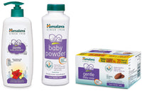 Himalaya Gentle Baby Soap Value Pack, 4 * 75g & Baby Shampoo (400 ml) & Baby Powder (400g)