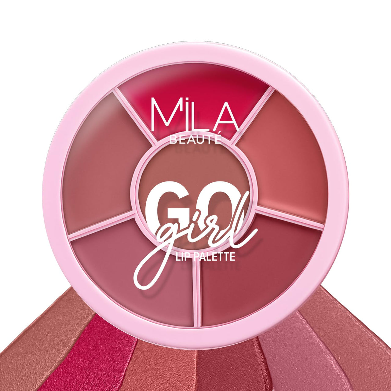 Mila Beaute Go Girl Lip Palette with 6 Pigmented Shades I Creamy Matte Finish I Hydrating Formula of Pomegranate Extract & Hyaluronic Acid I Travel Friendly Lip Palette - FOREVER PINKS & BERRIES
