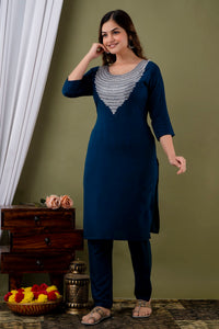 LookMark Womens Cotton Rayon Kurta and Pant Set with Dupatta