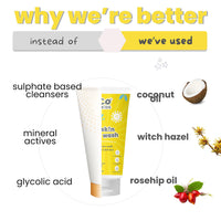 Tuco® Kids Face Wash | Brightens Dull Skin | Turmeric & Kakadu Plum | pH Balanced Tear-Free | Ages 2-5, 4-10, 10-15, 5-10 Years | Paraben & Sulphate Free | 100ml (Pack of 1)