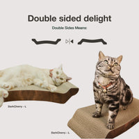 Necoichi Premium Comfort Series Cat Scratcher Curved Lounger and Scratcher Bed (c.Oak Bed, Regular) c.Oak Bed