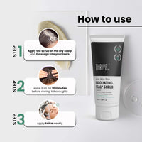ThriveCo AHA BHA PHA Exfoliating Scalp Scrub | Clears Dandruff, Dead Skin, Oil & Product Buildup And Promotes Hair Growth | Acts On Dry, Flaky & Itchy Scalp | For Men & Women | 100ml