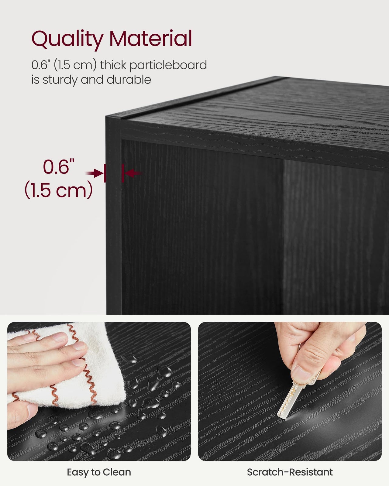 VASAGLE Bookshelf, 23.6 Inches Wide, 4-Tier Open Bookcase with Adjustable Storage Shelves, Floor Standing Unit, Cloud White ULBC164T14 1 Pack 4 Tiers (23.6"W x 42.4"H)