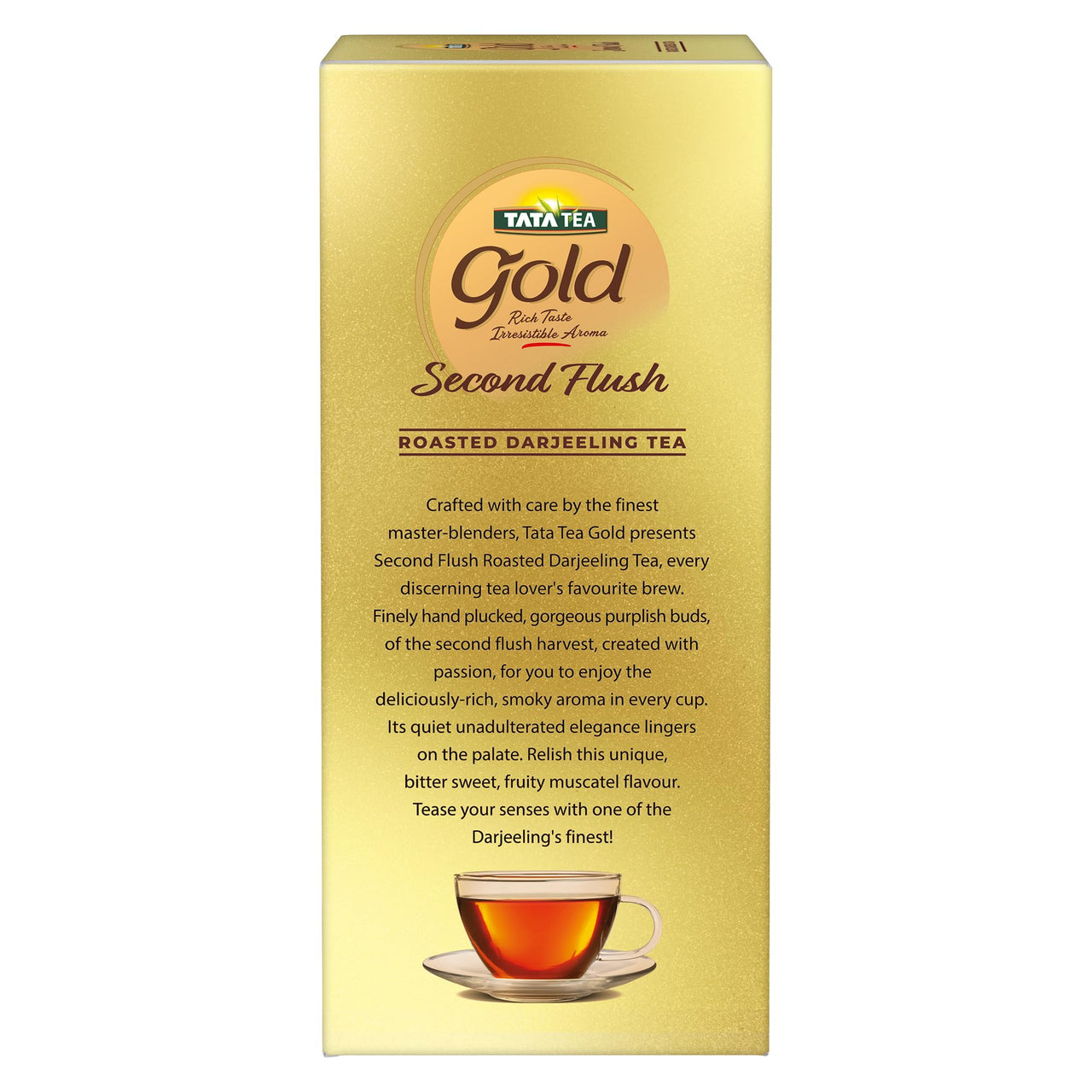 Tata Tea Gold Second Flush Roasted Darjeeling Tea, 250g, Smoky Aroma & Fruity Muscatel Flavour