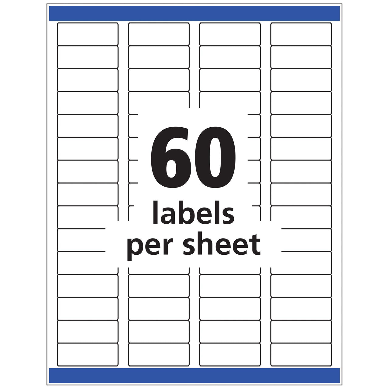 Avery Printable Return Address Labels with Sure Feed, 2/3" x 1-3/4", Glossy Clear, 600 Blank Mailing Labels (06520)