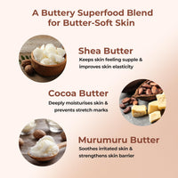 Naturali Deep Moisturising Body Wash With Shea Butter, Cocoa Butter & Murumuru Butter | Gently Cleanses | Deeply Hydrates & Nourishes | Strengthens Skin Barrier | Sulphate & Paraben-Free Formula | 200ml