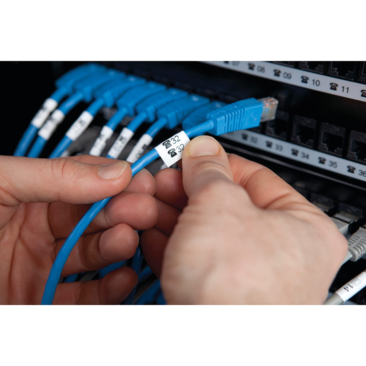 DYMO Rhino Industrial Flexible Nylon Labels, 1/2" x 11.5', Black Print on Yellow Tape Black on Yellow 1/2" (12MM)