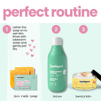 Tuco Kids Skin Rash Handmade Soap With Turmeric, Shea Butter, Olive Oil, Coconut Oil for Sensitive Skin, Everyday Use for Ages 3+ Kids, Paraben & Sulphate Free - 75 g (Pack of 3)