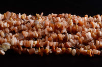 Natural Chip Stone Beads Sunstone 5-8mm About 400 Pieces Irregular Gemstones Healing Crystal Loose Rocks Bead Hole Drilled DIY for Bracelet Jewelry Making Crafting (5-8mm, Sunstone)