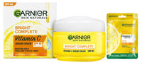 Garnier Skin Naturals, Day Cream, 45 g & Garnier Skin Naturals, Face Mask, Hydrating, Brightening & Anti-Dark Spots, Bright Complete, 1 pc, 28g