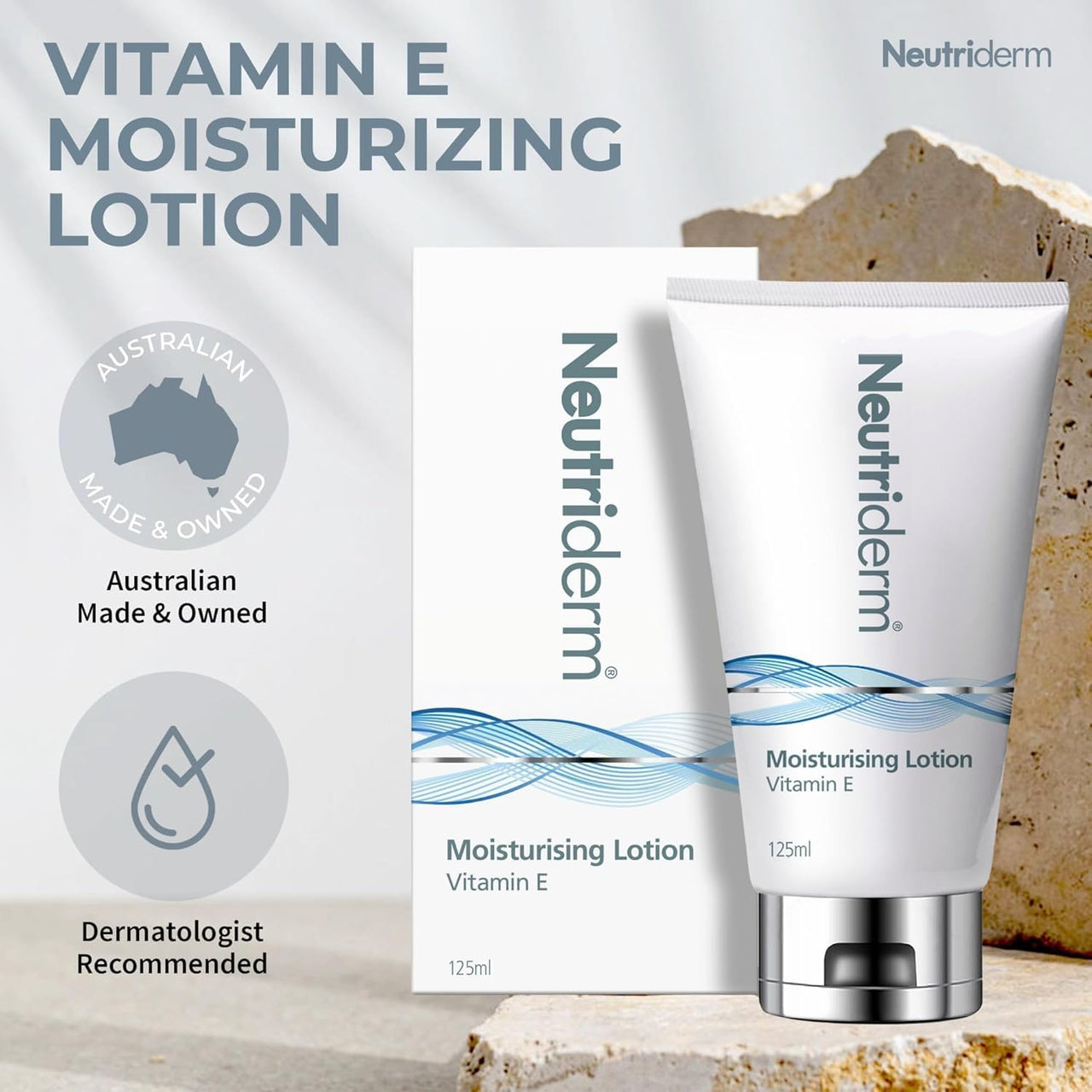 Neutriderm Moisturizing Lotion, Nourishing & Soothing Skin Moisturizer, Long-Lasting & Hydrating Body Lotion and Facial Moisturizer, 125ml (Pack of 2)