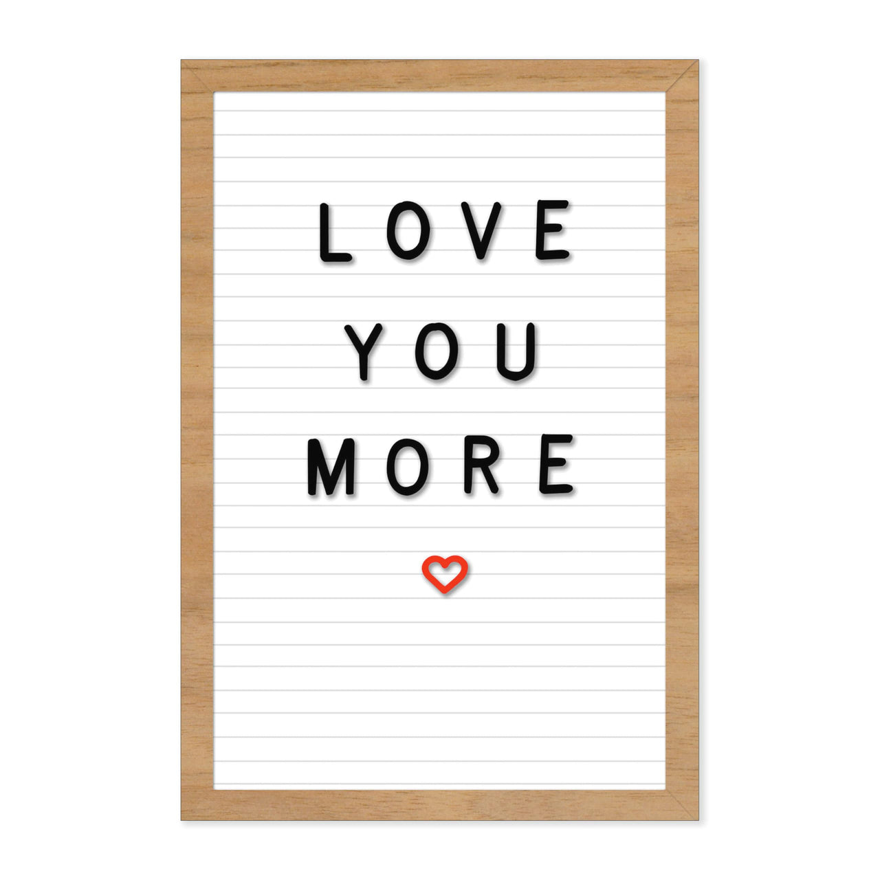 Hallmark Signature Romantic Birthday Card (Love You More Letterboard) Love You More Letterboard