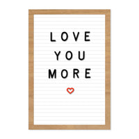 Hallmark Signature Romantic Birthday Card (Love You More Letterboard) Love You More Letterboard